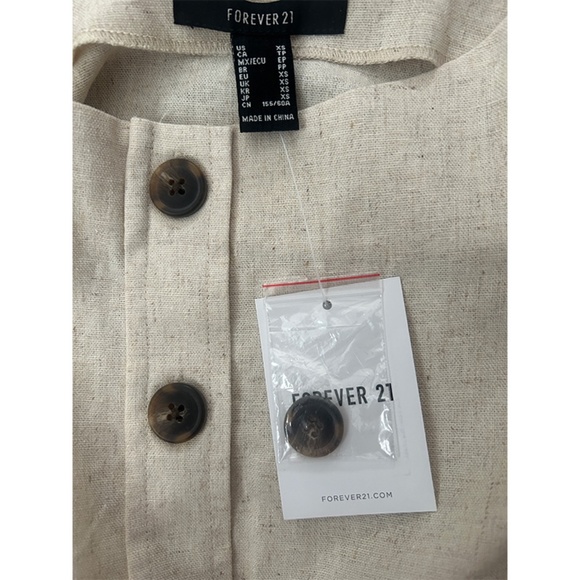 NWT F21 Drawstring Button-Front Romper - Picture 6 of 6